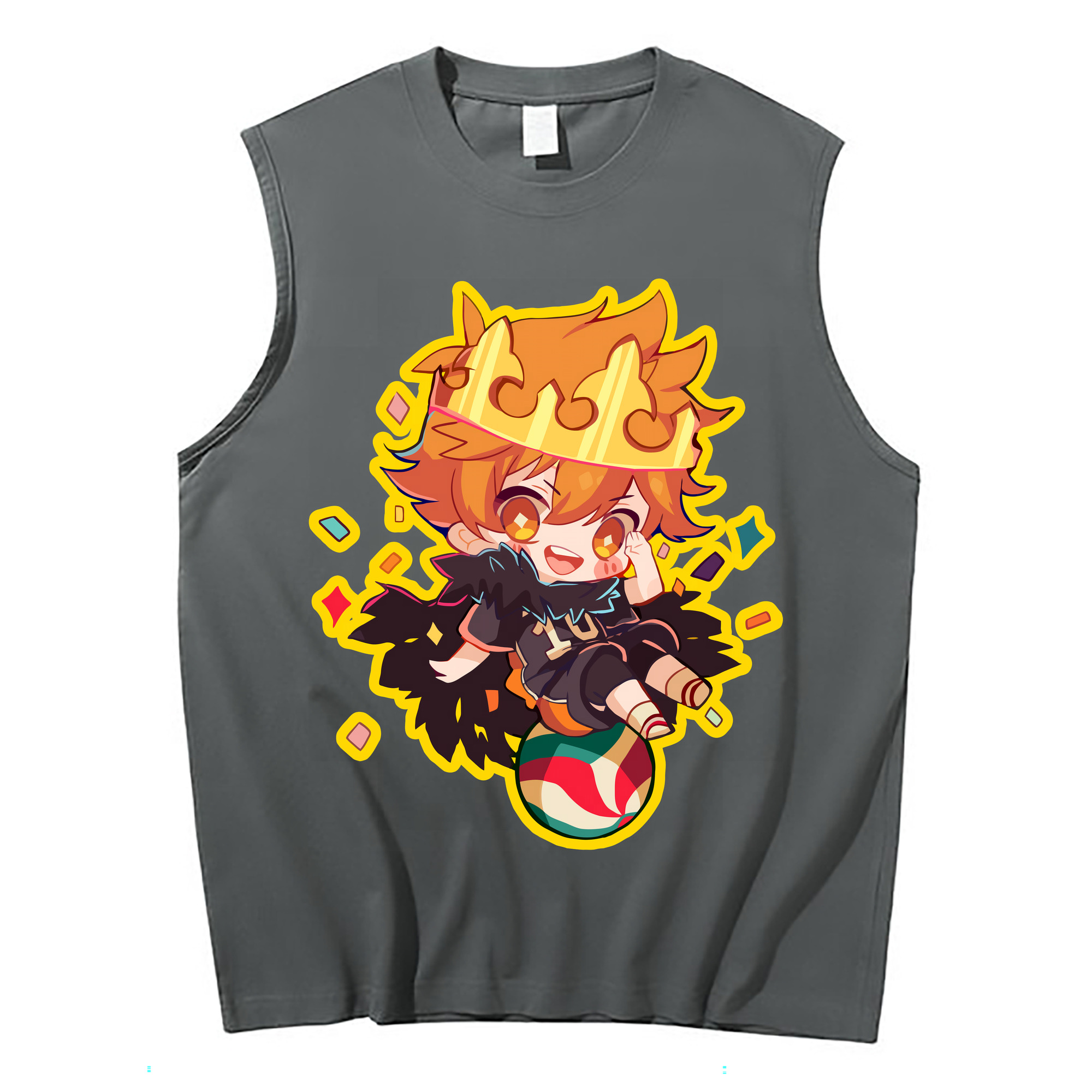 （画像用） ハイキュー!! Haikyu!! コットン100％タンクトップ（フロントプリント）